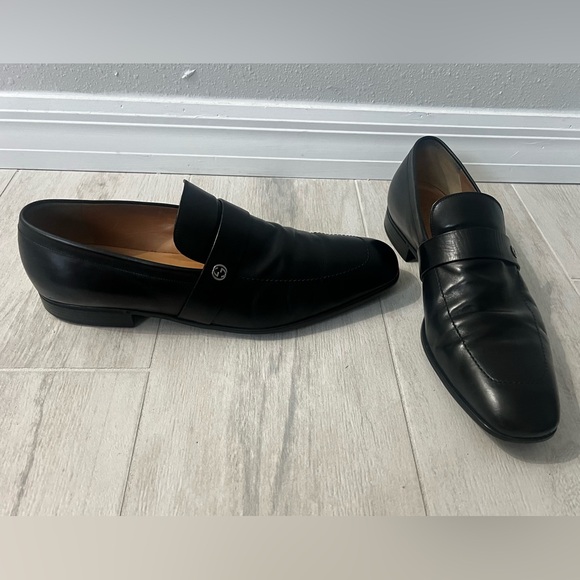 GUCCI Interlocking G Calf Skin Leather Slip-On Loafer 12.5 - Picture 1 of 8